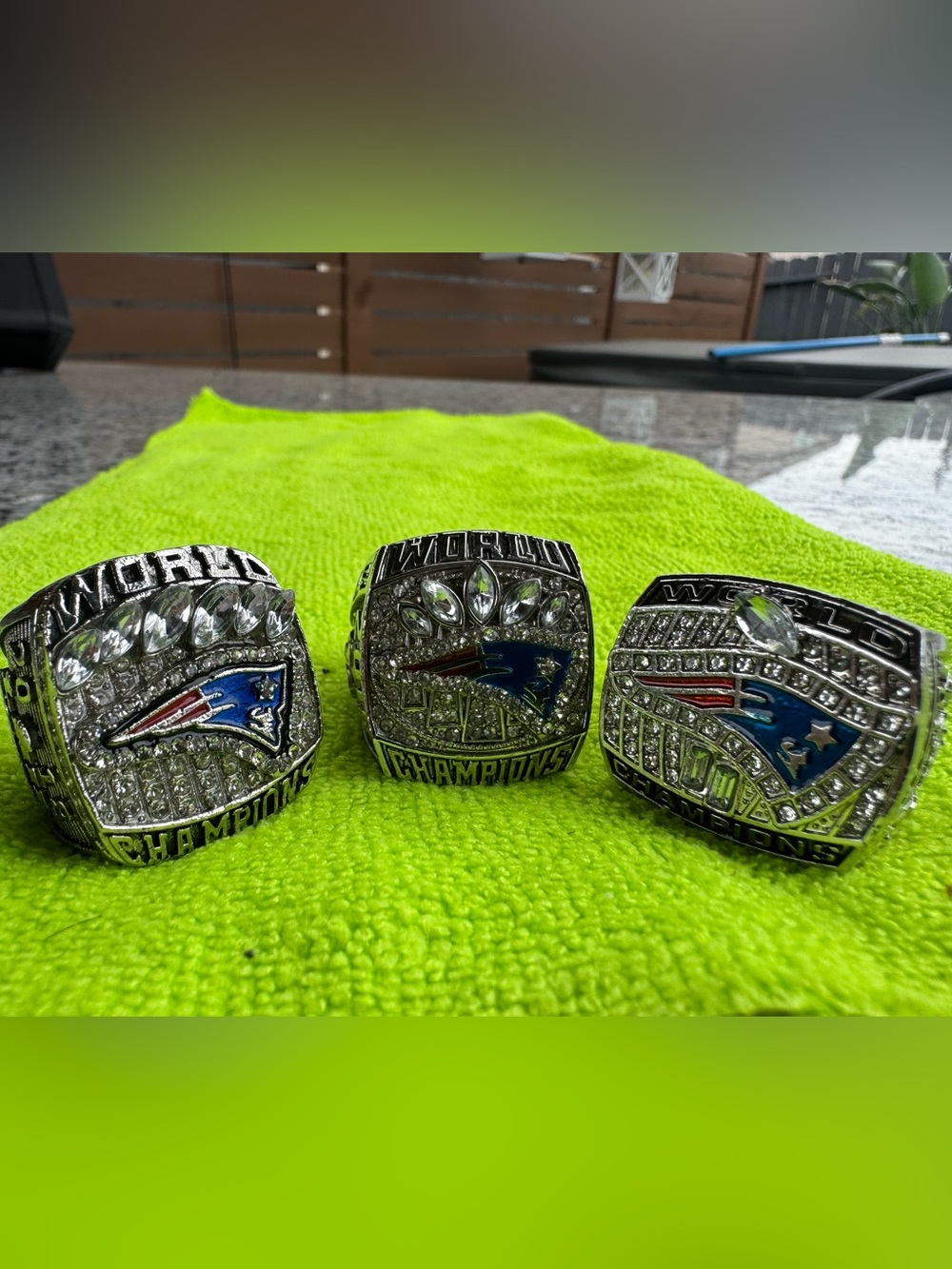 NFL Silver Super Bowl 2018 Ring with Black Interior